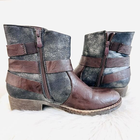 🎉Clearance🎉Patrizia Donjon Brown & Black Metallic Ankle Boots Size EU36 US5.5 - Picture 4 of 8